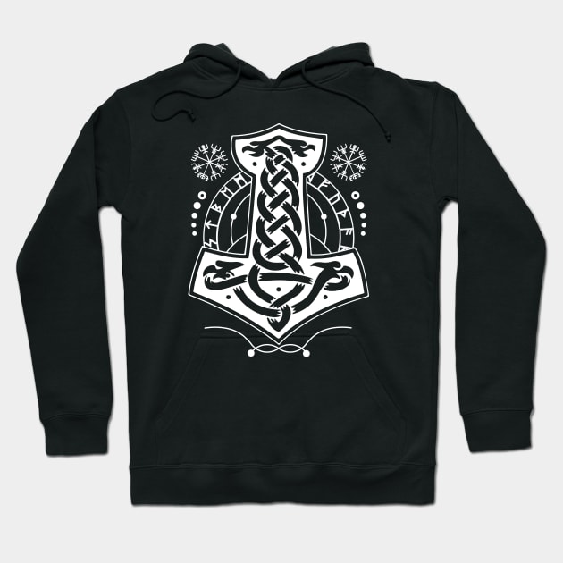 Mjolnir - The Hammer of Thor | Norse Pagan Symbol Hoodie by CelestialStudio